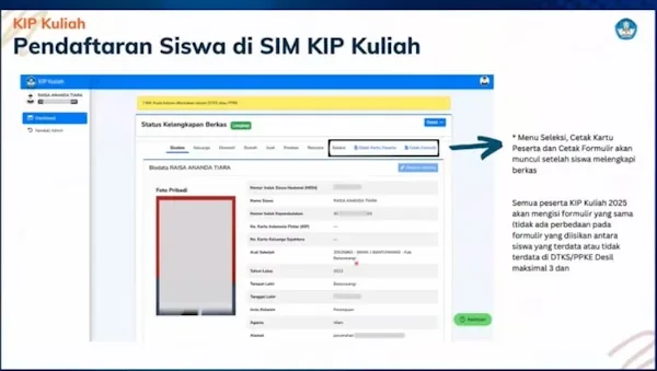 pendaftaran kip kuliah 2025