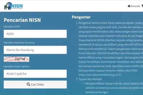 cek nisn dengan nama